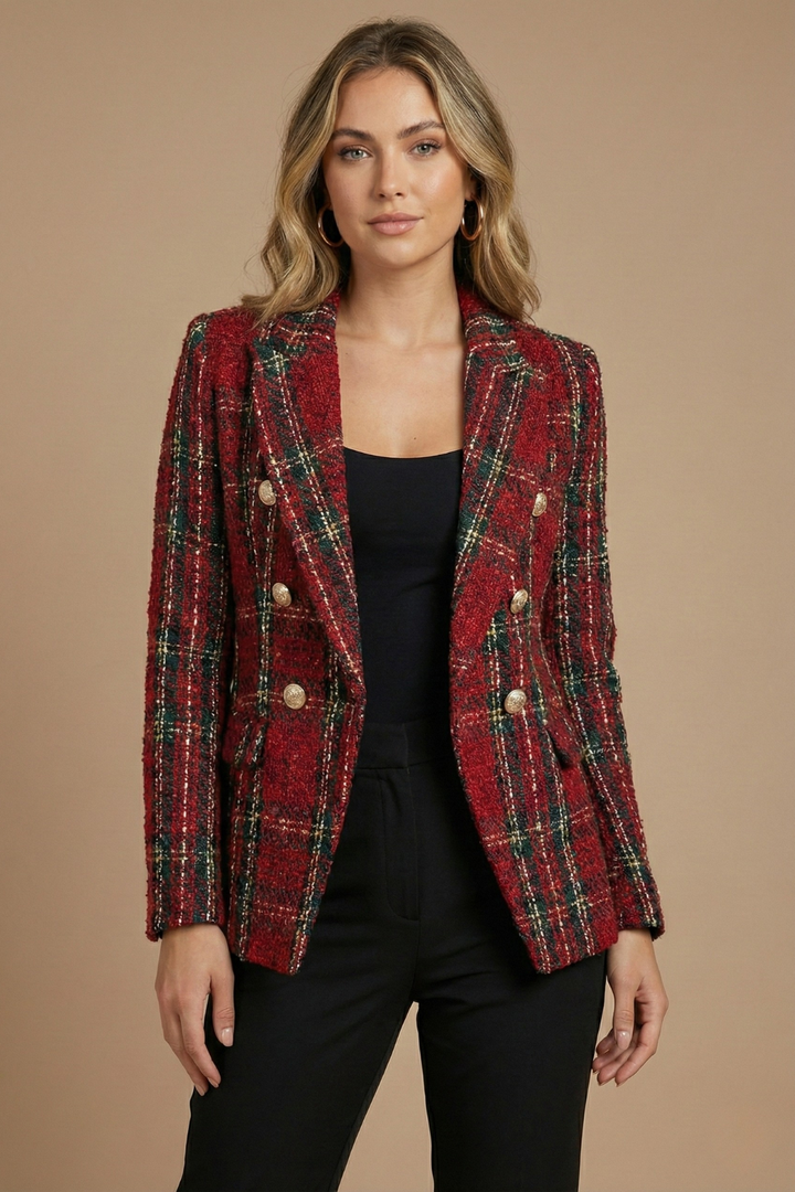 Josephine double breasted check blazer