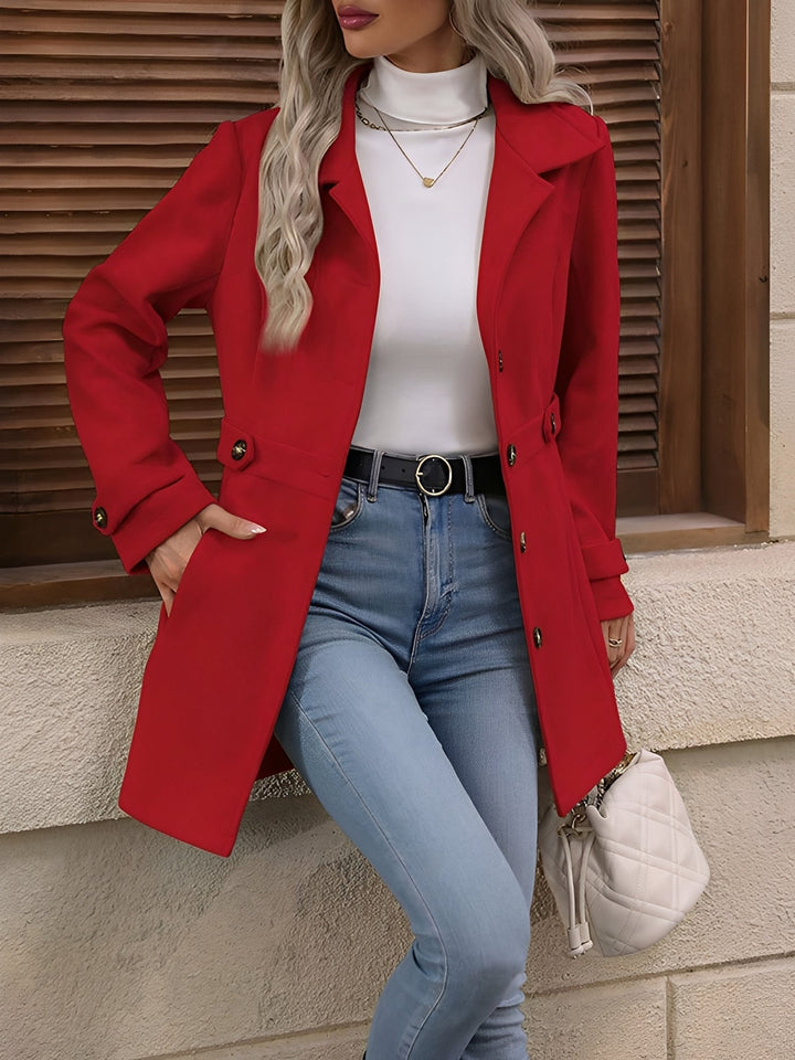 Clemence fitted double breasted trench coat – image 10