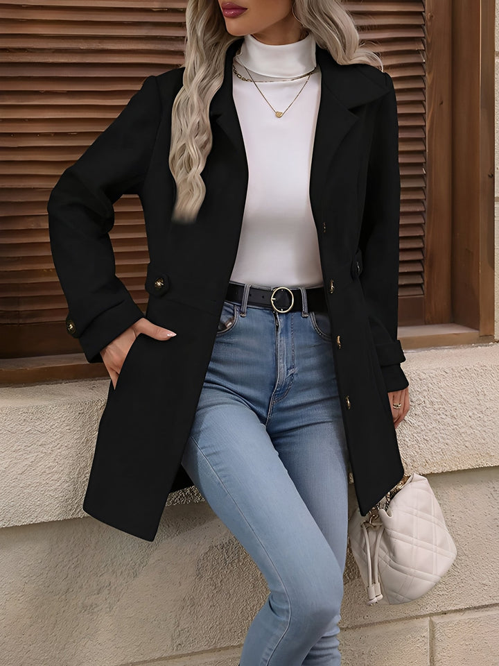 Clemence fitted double breasted trench coat – image 7