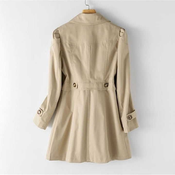 Georgina fitted trench coat with puff shoulders – image 2