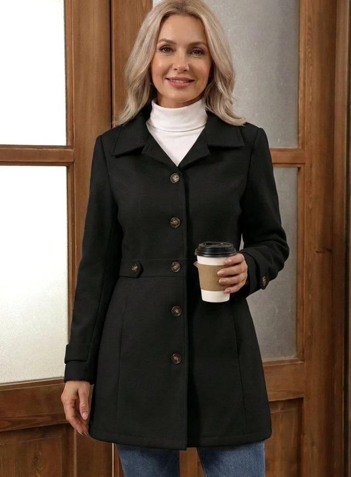 Felicity Elegant Fitted Wool Coat with Belted Waist - image 5