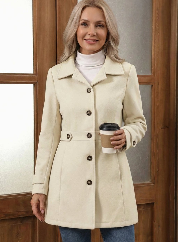 Felicity Elegant Fitted Wool Coat with Belted Waist - image 7