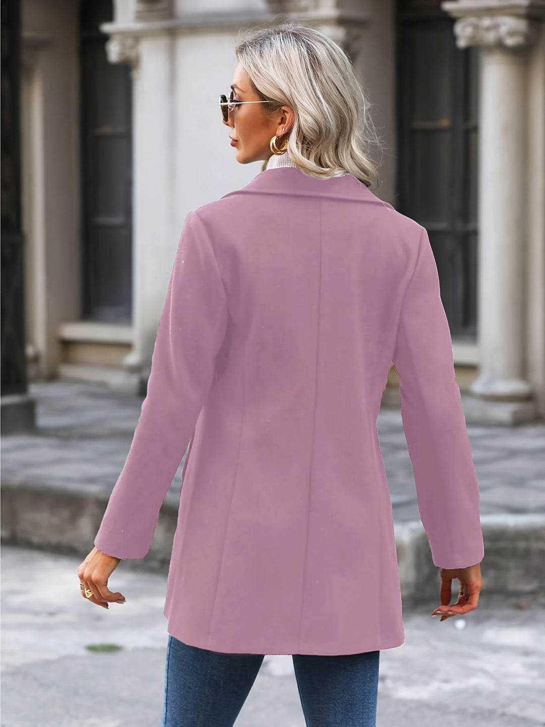 Briony Elegant Fitted Wool Coat with Flared Hem - image 5
