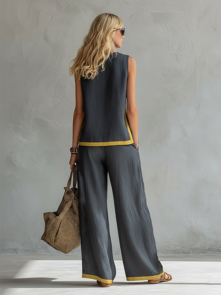 Juni relaxed waistcoat and trouser co-ord set – image 2