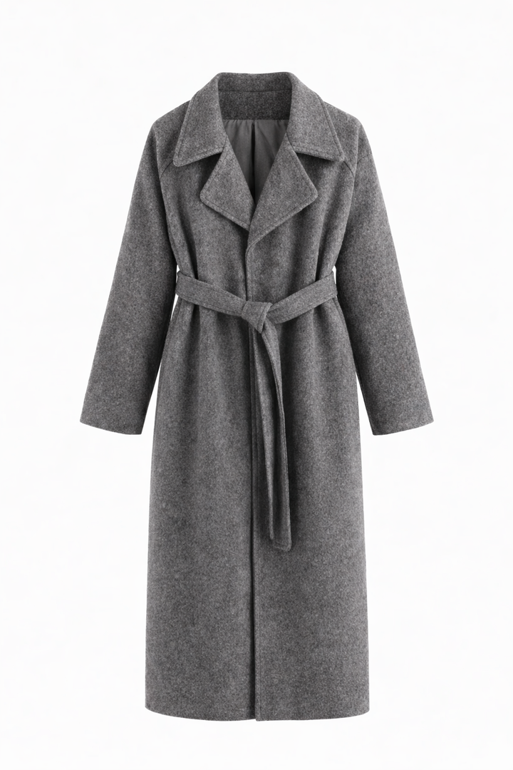 Ianthe belted long coat with wide lapels – image 4