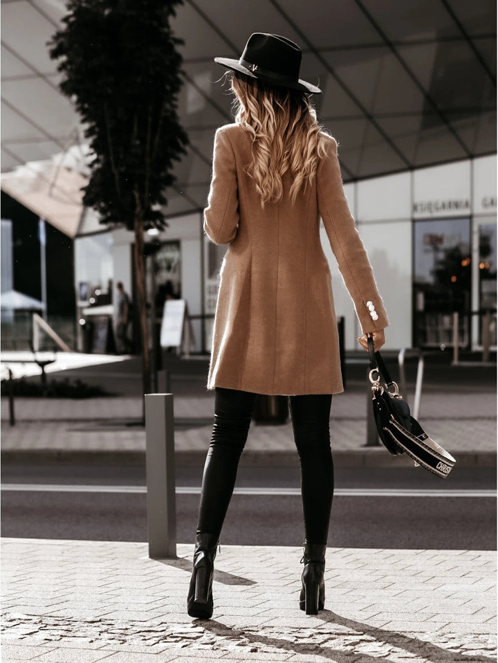 Gina double breasted pea coat with lapels – image 11