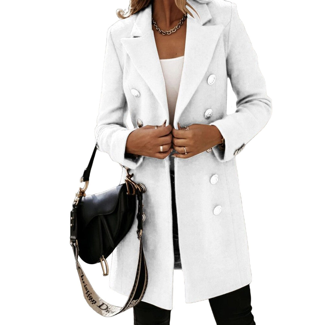 Gina double breasted pea coat with lapels – image 12