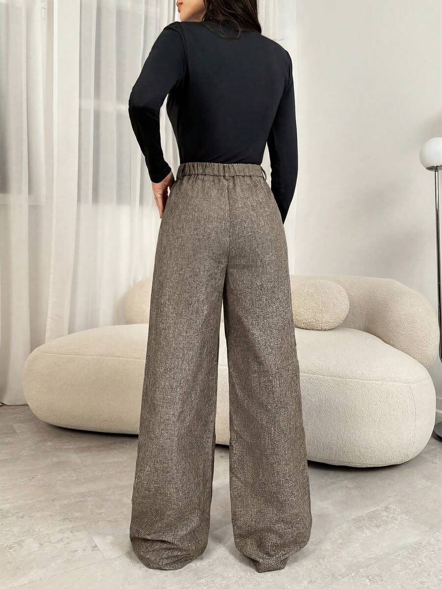 Magdalena high waist pleated wide leg trousers