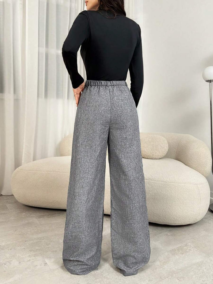 Magdalena high waist pleated wide leg trousers