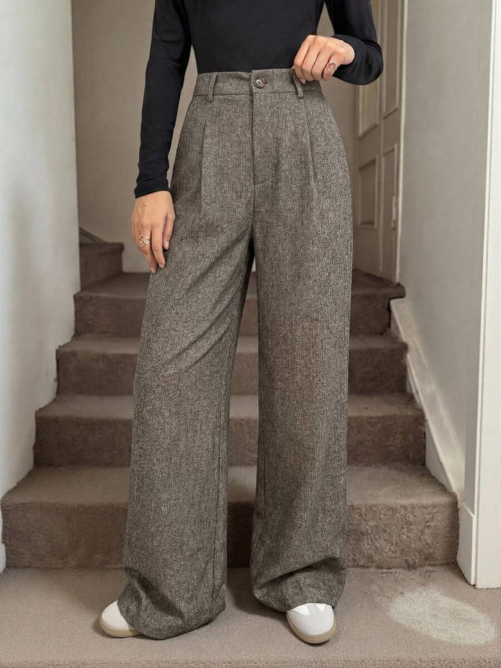 Magdalena high waist pleated wide leg trousers