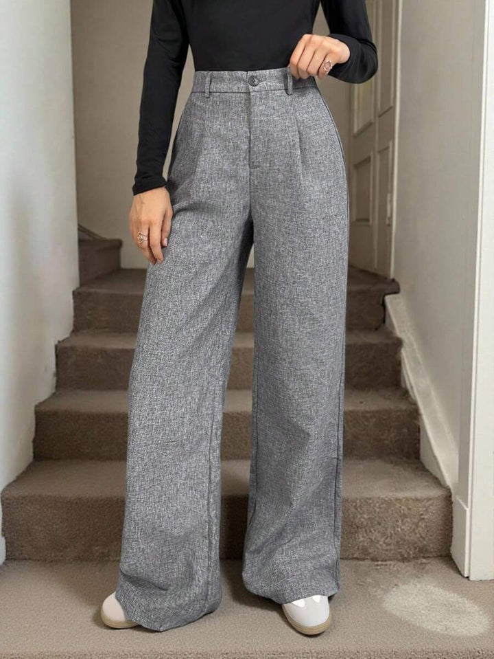 Magdalena high waist pleated wide leg trousers