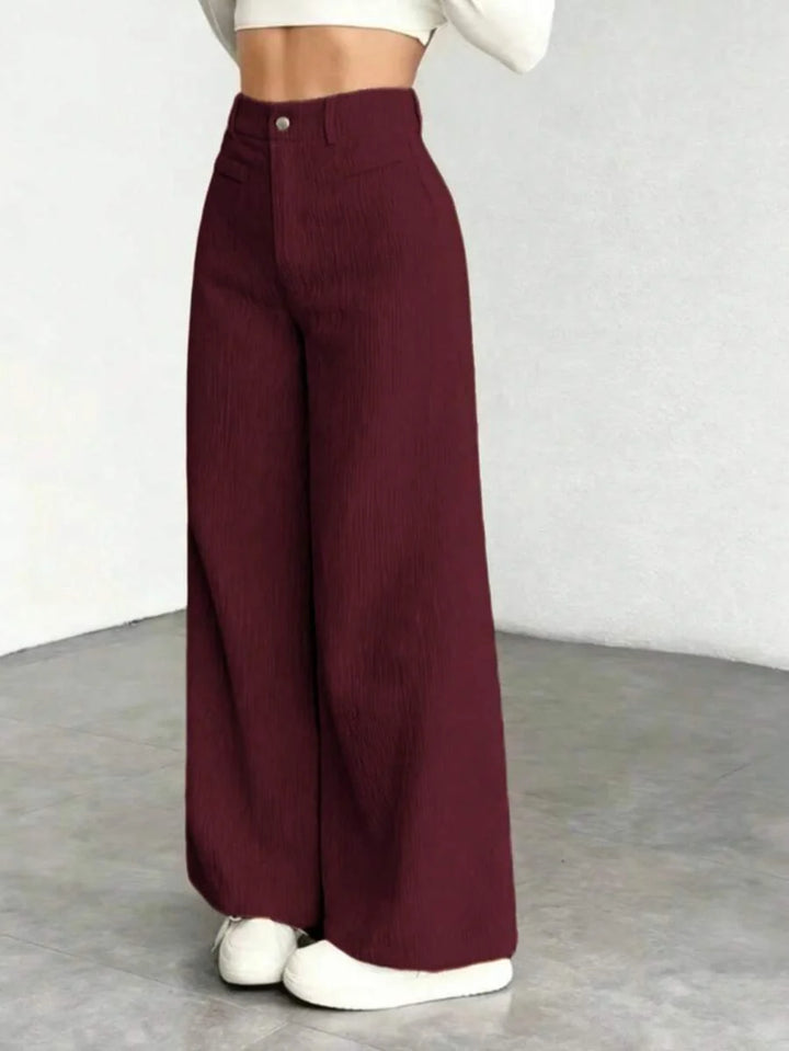 Ronja high waist wide leg corduroy trousers – image 11