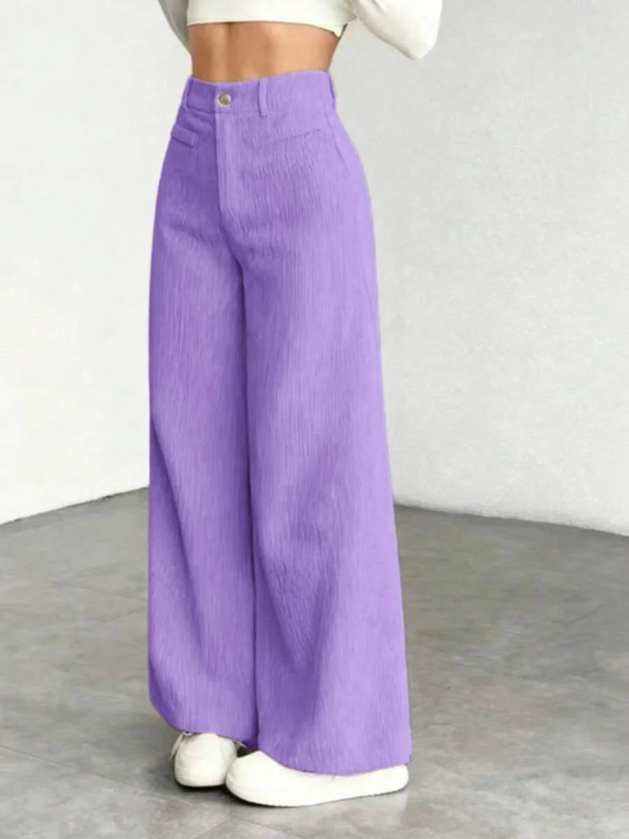 Ronja high waist wide leg corduroy trousers – image 15