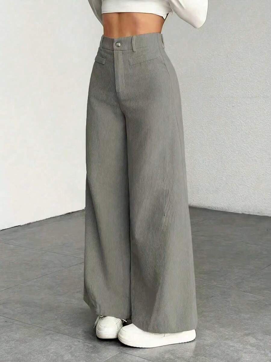 Ronja high waist wide leg corduroy trousers – image 5