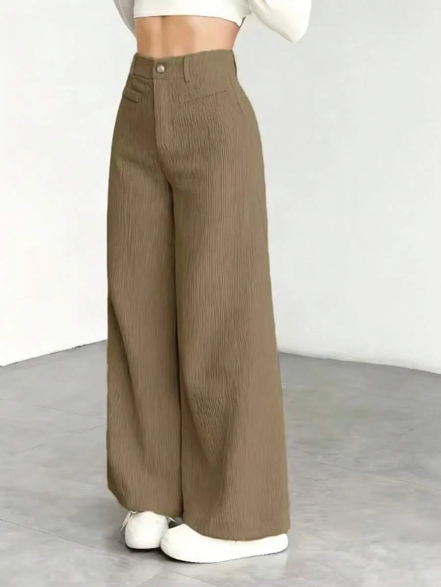 Ronja high waist wide leg corduroy trousers – image 9