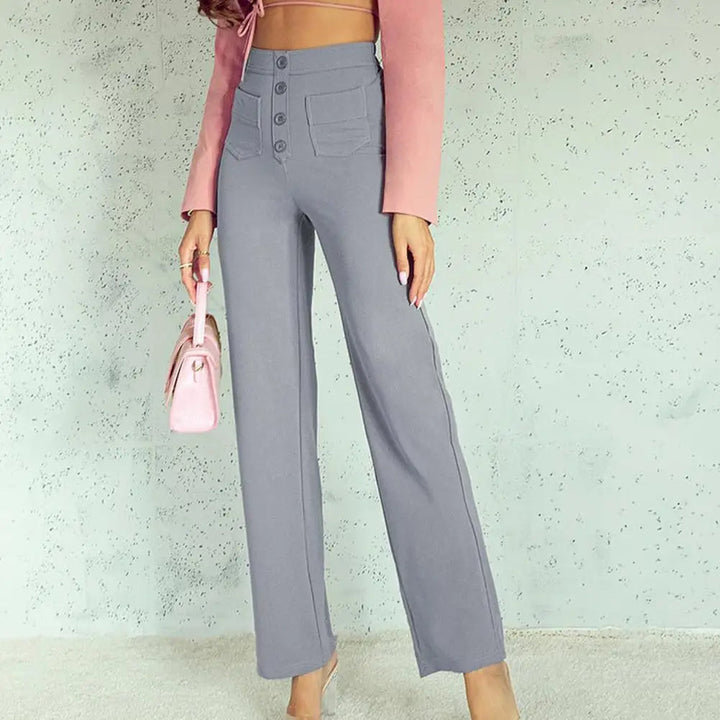 Elain high waisted ankle length wide leg trousers – image 4