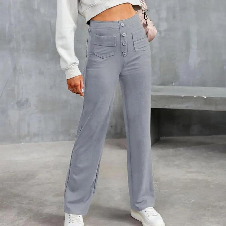 Elain high waisted ankle length wide leg trousers – image 5