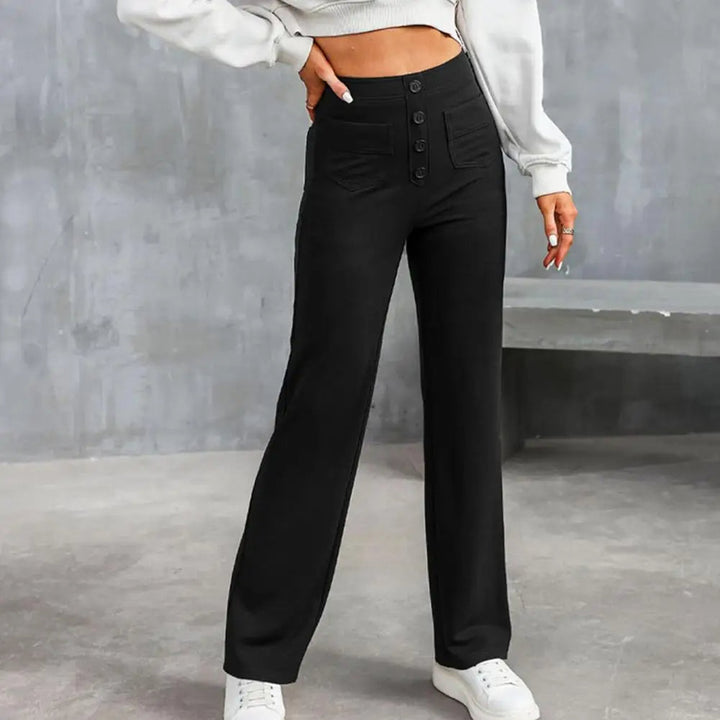Elain high waisted ankle length wide leg trousers