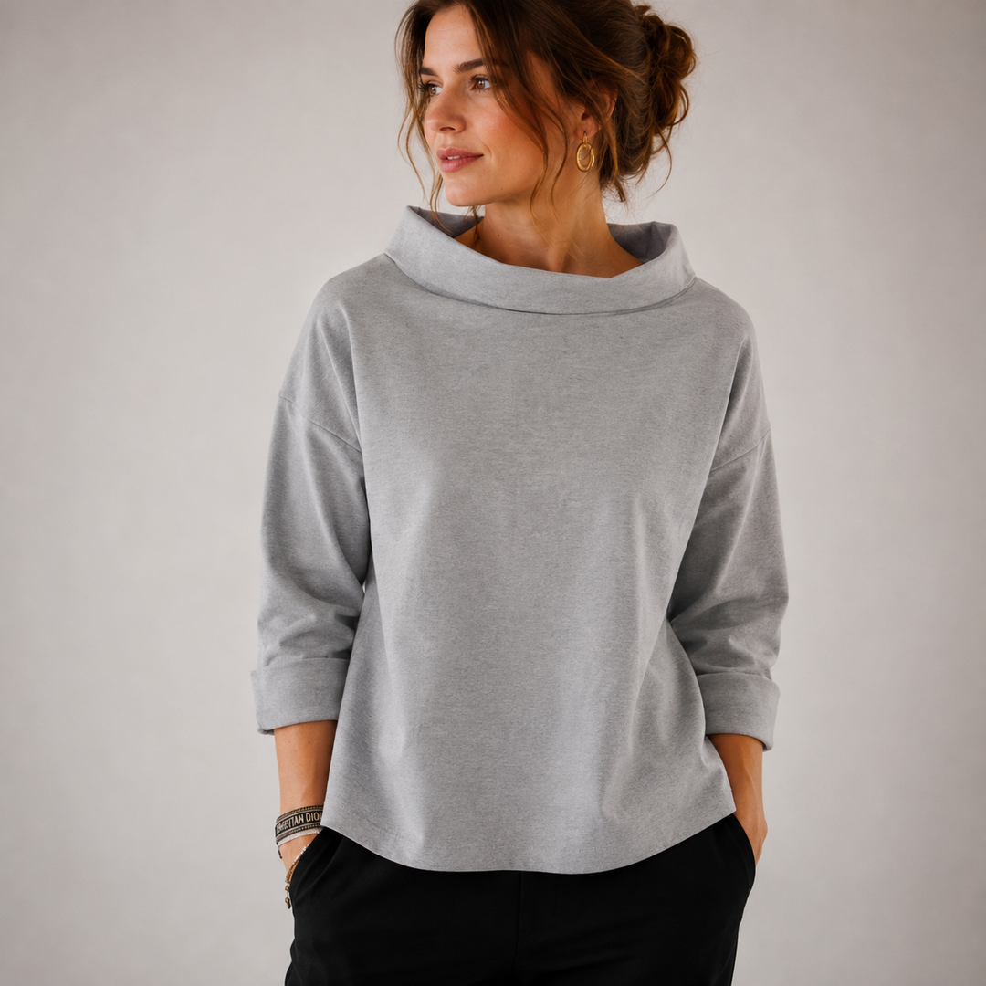 Sigrid high neck blouse in pink