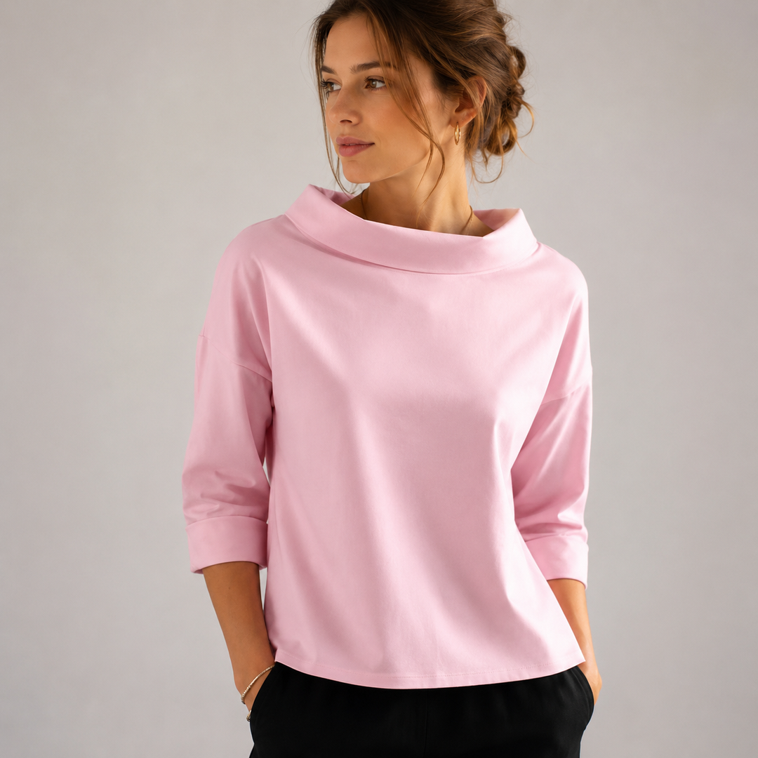 Sigrid high neck blouse in black