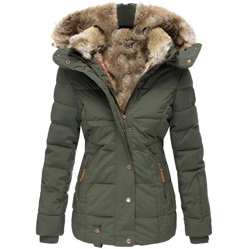 Iva winter jacket with faux fur lining