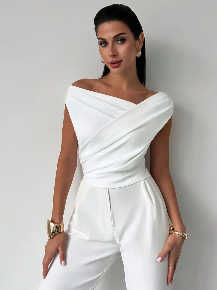 Suki off shoulder draped wrap top – image 5