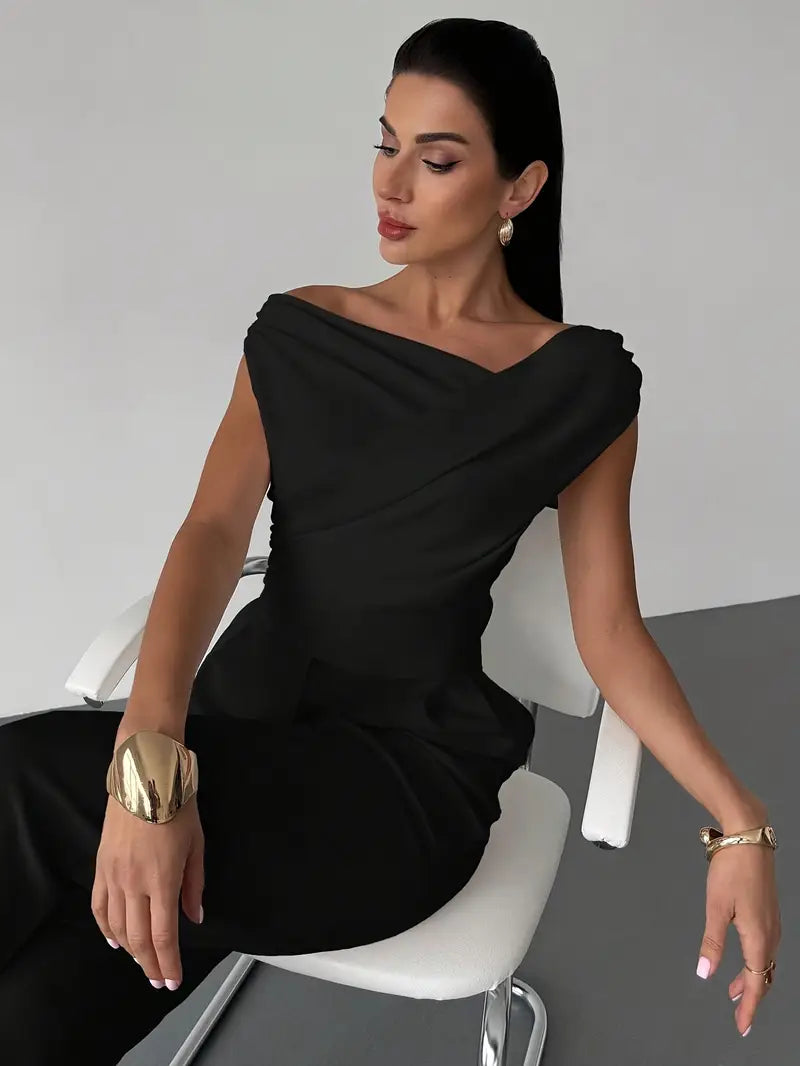 Suki off shoulder draped wrap top – image 12