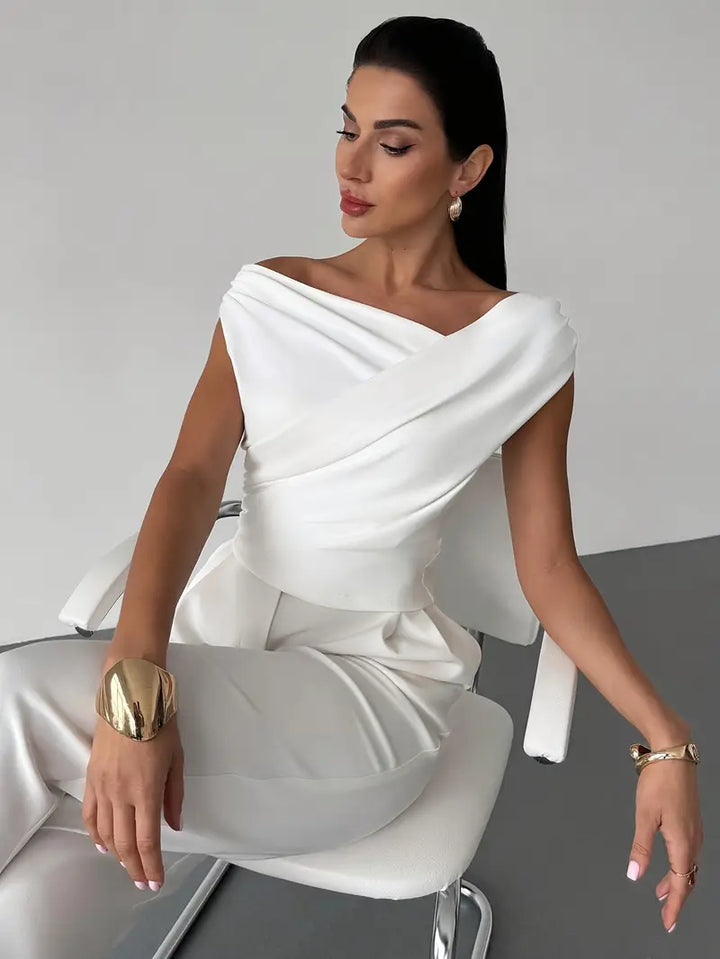 Suki off shoulder draped wrap top – image 4