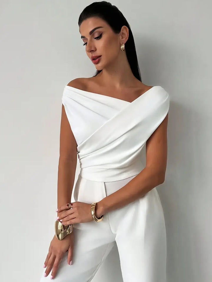 Suki off shoulder draped wrap top – image 2