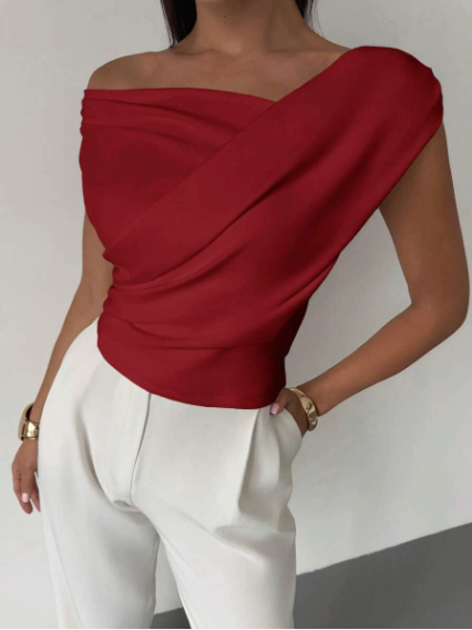 Suki off shoulder draped wrap top – image 14