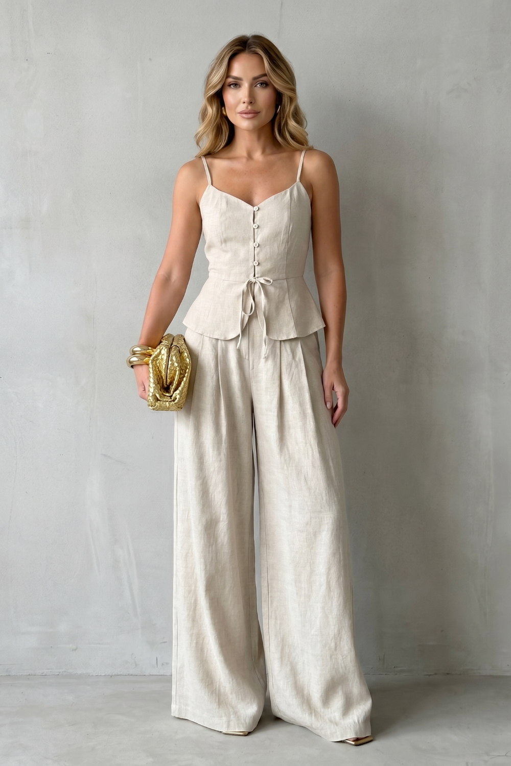 Celyn camisole and wide leg trouser co ord set – image 2