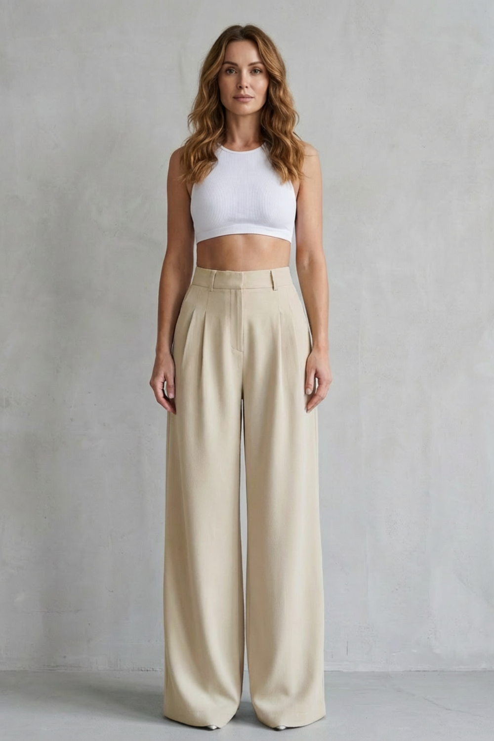 Phoebe draped wide leg tailored trousers – image 12