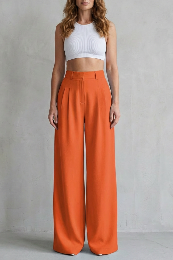 Phoebe draped wide leg tailored trousers – image 13