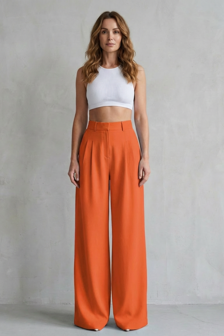 Phoebe draped wide leg tailored trousers – image 14