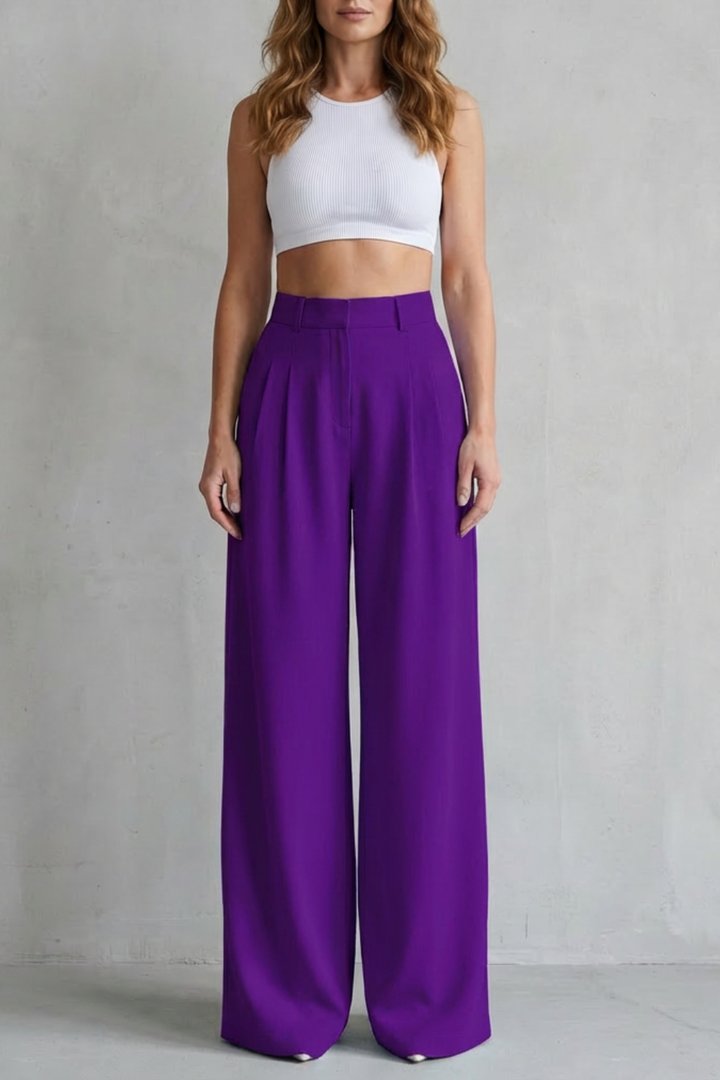 Phoebe draped wide leg tailored trousers – image 15