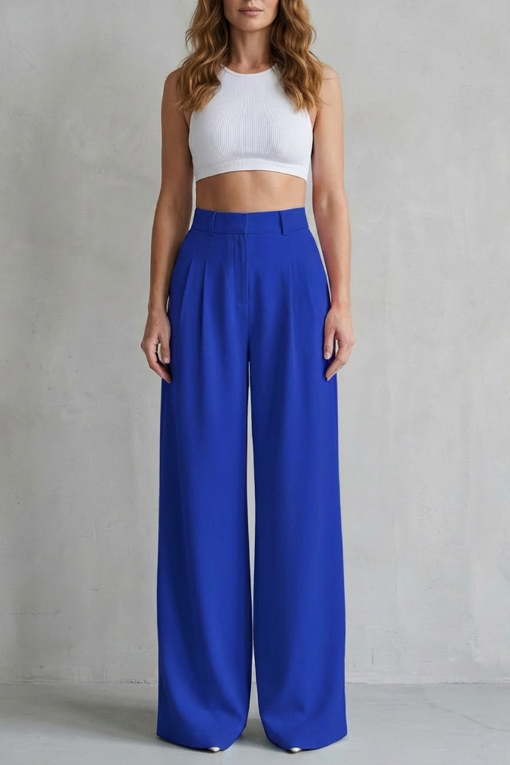 Phoebe draped wide leg tailored trousers – image 19
