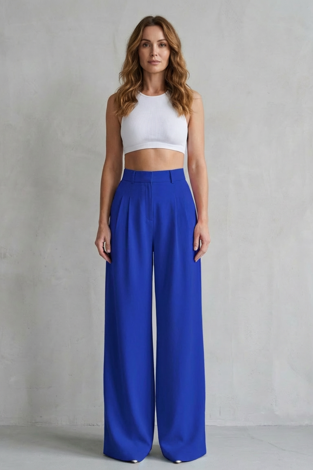 Phoebe draped wide leg tailored trousers – image 20