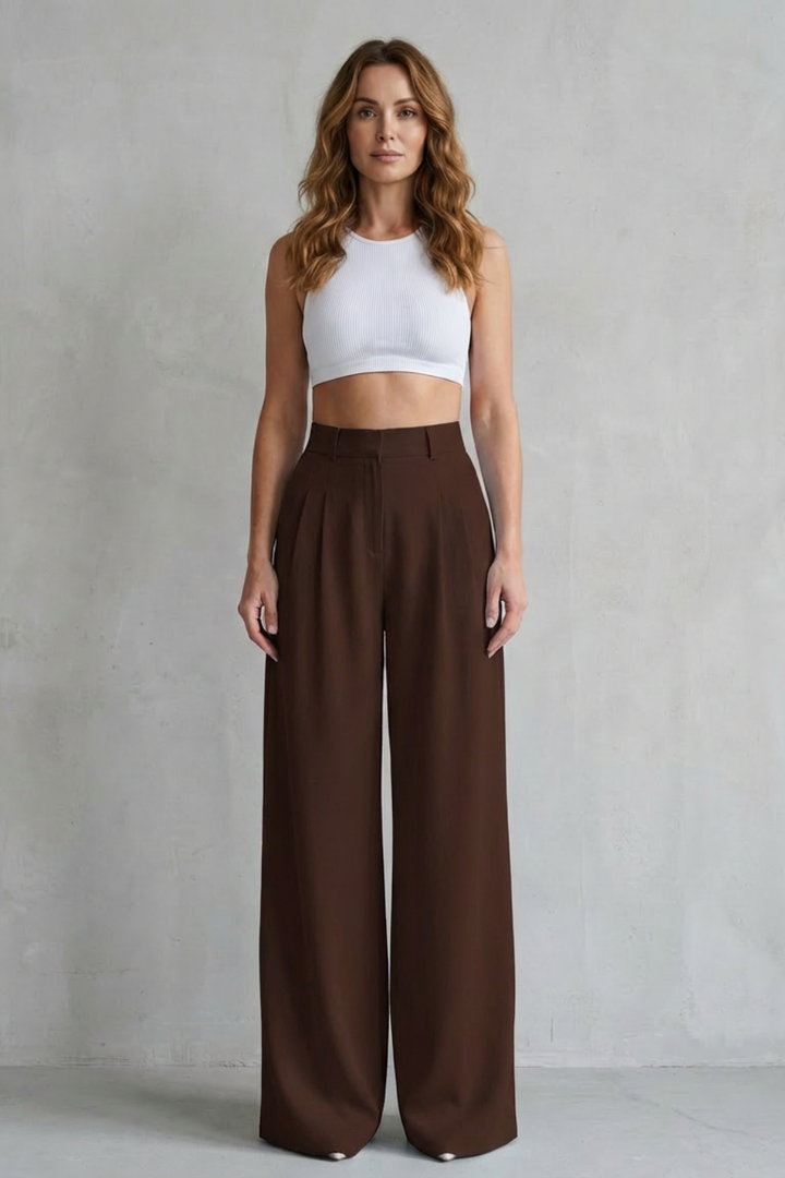 Phoebe draped wide leg tailored trousers – image 22