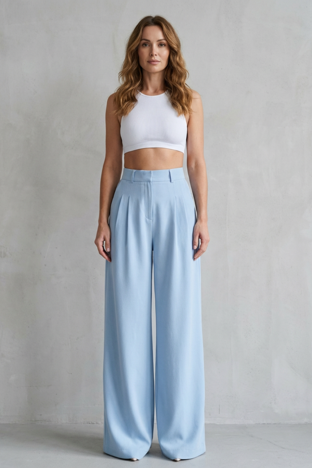 Phoebe draped wide leg tailored trousers – image 2