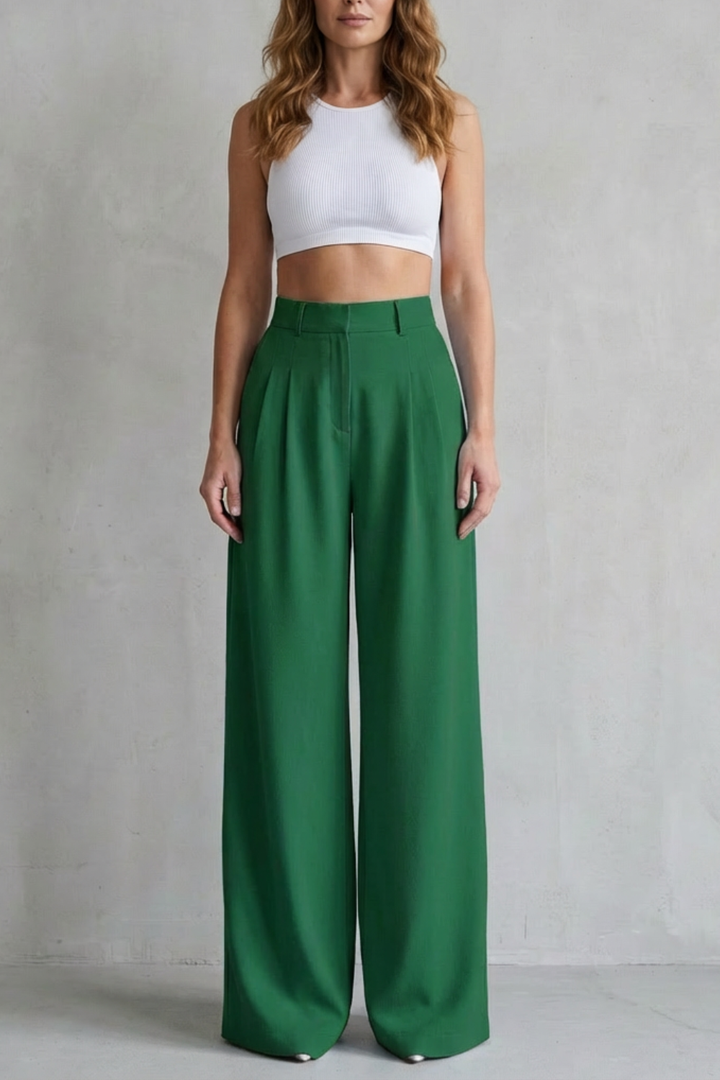 Phoebe draped wide leg tailored trousers – image 7