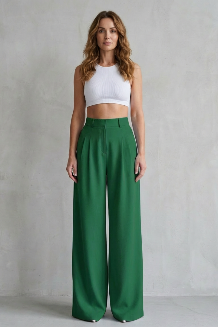 Phoebe draped wide leg tailored trousers – image 8