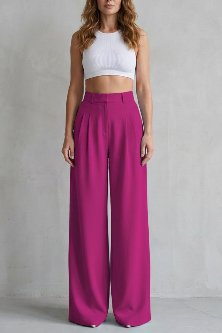 Phoebe draped wide leg tailored trousers – image 9