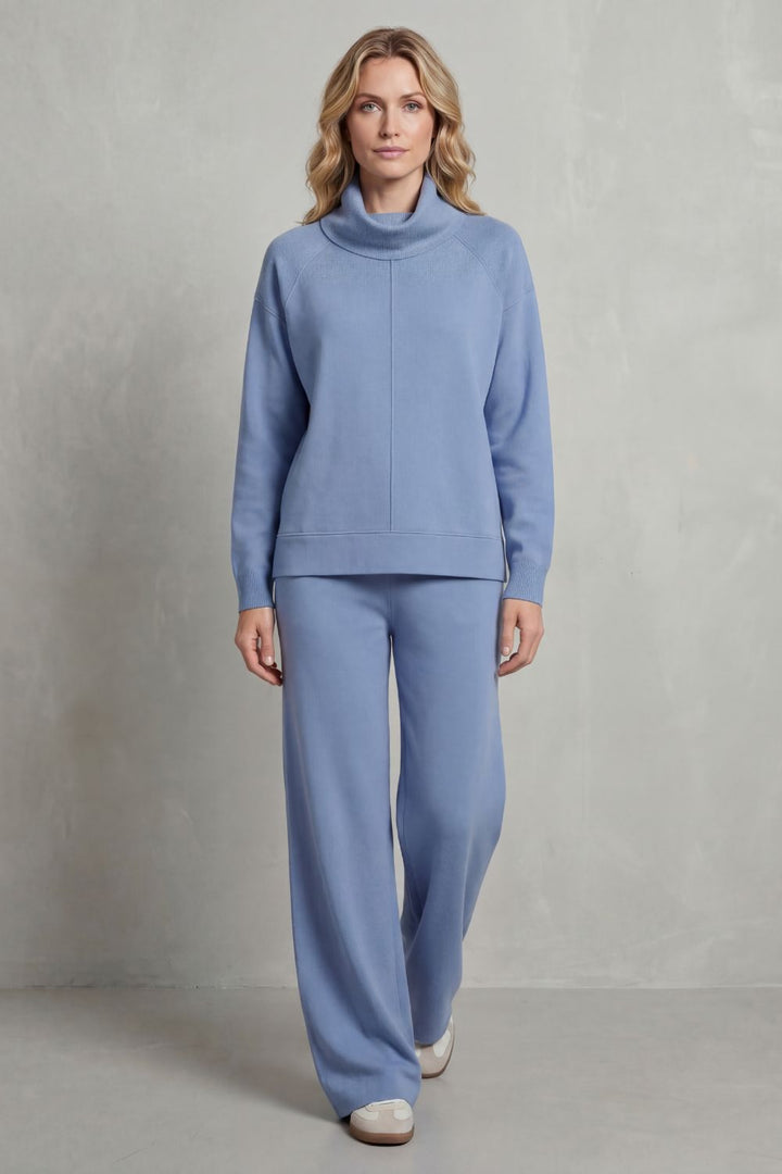 Nicolette draped roll neck and wide leg trouser set – image 2