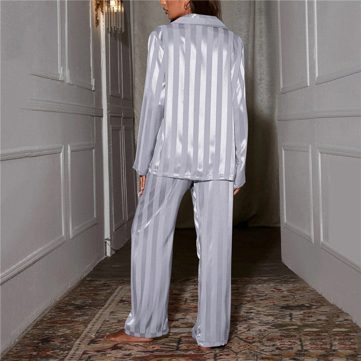 Clemency striped satin pyjama set – image 6
