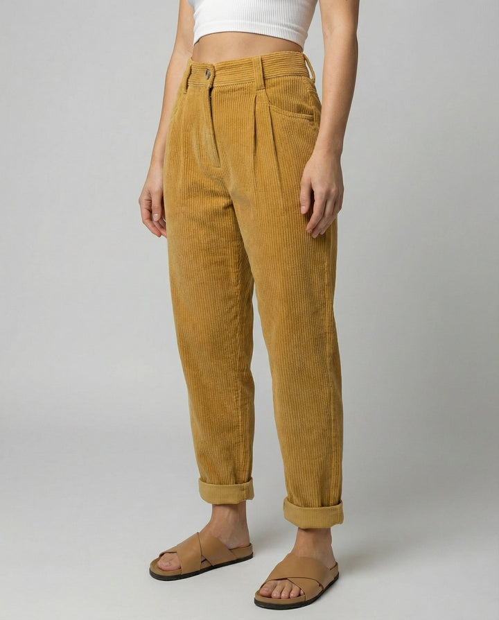 Jenna elastic waist corduroy trousers – image 2