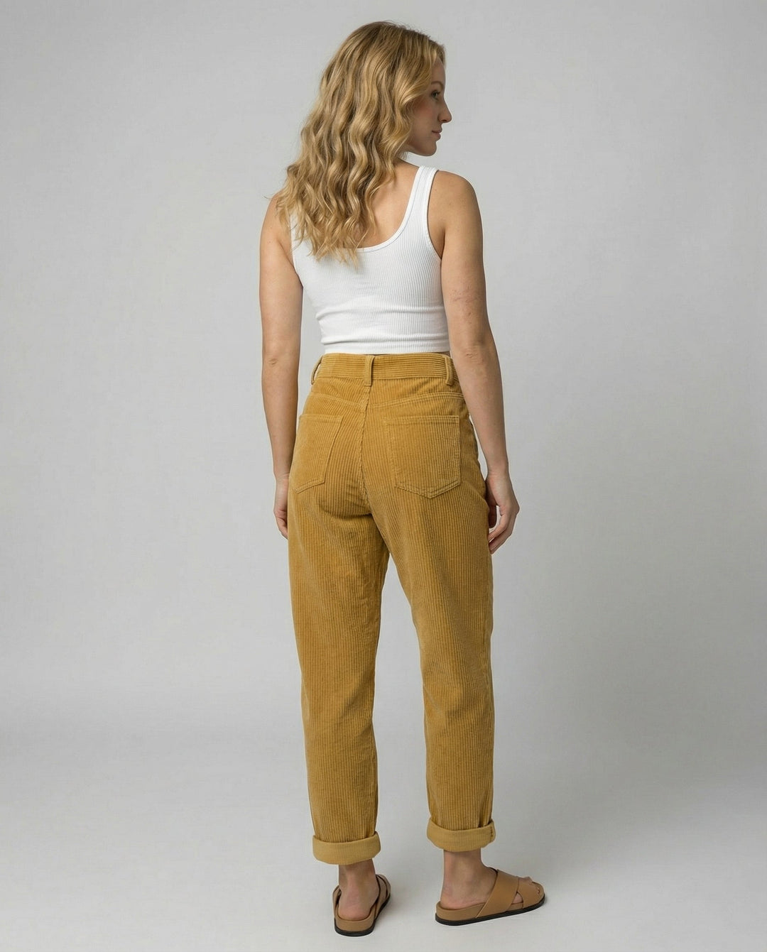 Jenna elastic waist corduroy trousers – image 4