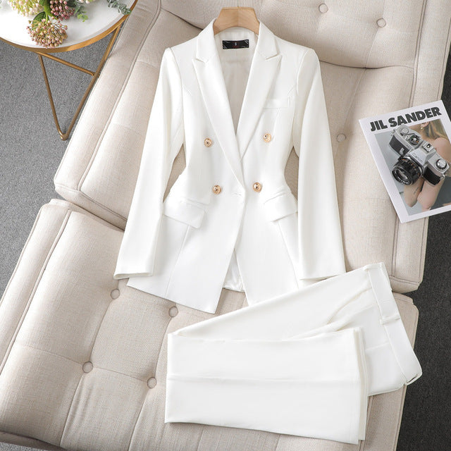 Lucy double breasted blazer and wide leg trouser set