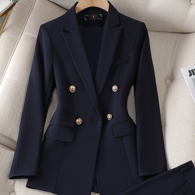 Lucy double breasted blazer and wide leg trouser set – image 8