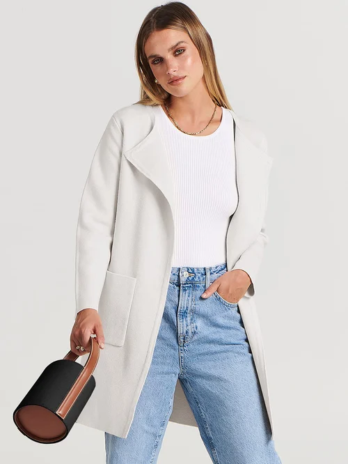 Heidi classic coat with wide lapels – image 3