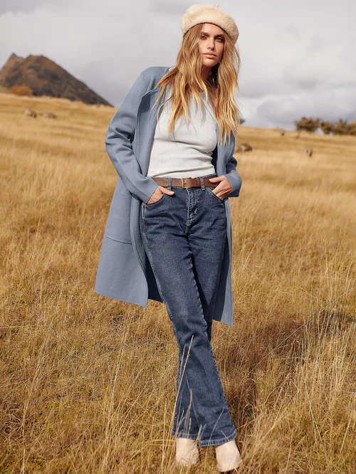 Heidi classic coat with wide lapels – image 8